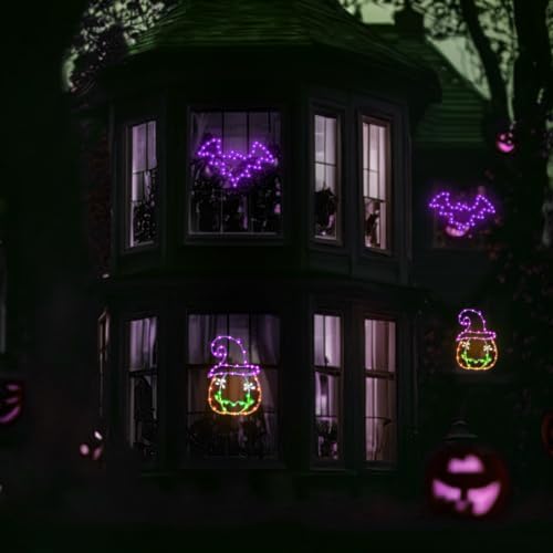 Halloween Window Lights, 2 Pack LED Waterproof Timer Indoor Decor - Image 4