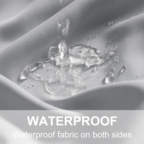 RYB HOME Extra Wide Outdoor Curtains for Patio Waterproof Privacy - Image 5