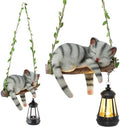 Solar Lighted Garden Outdoor Statue, Hanging Swing Lying Style by ZaaYee