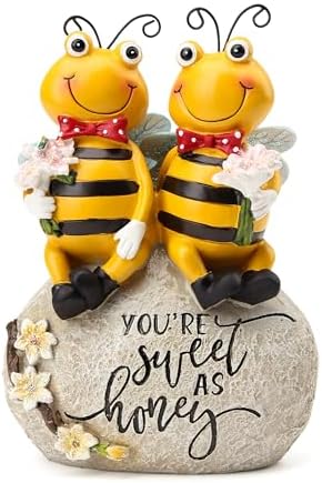 Bee Statue for Garden Decor Bumblebee Figurines Summer Outdoor Decorations by Smadeer