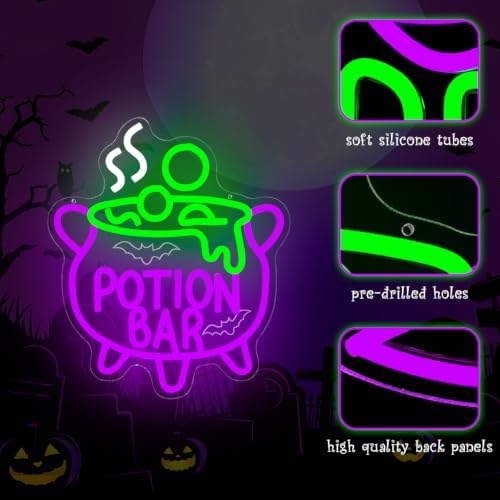 Potion Bar Halloween Neon Sign Witch neon LED sign for wall Decor Dimmable - Image 3
