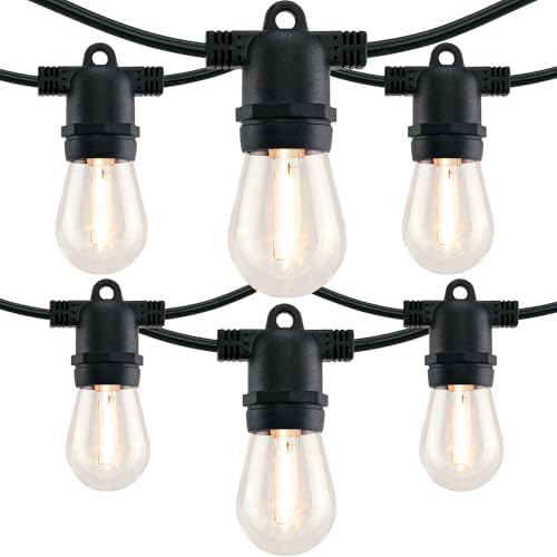 YULETIME 2-Pack 35 ft 15 LED Patio String Lights Plug-in, E26 Base S14 Bulb by YULETIME