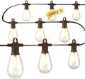 Zuske 100FT LED Outdoor String Lights with 30 Shatterproof Edison Bulbs, 2700K Commercial Grade IP65 Waterproof Patio Lights, Heavy Duty Outside Hanging Lights for Backyard, Balcony, Garden, Porch by Zuske