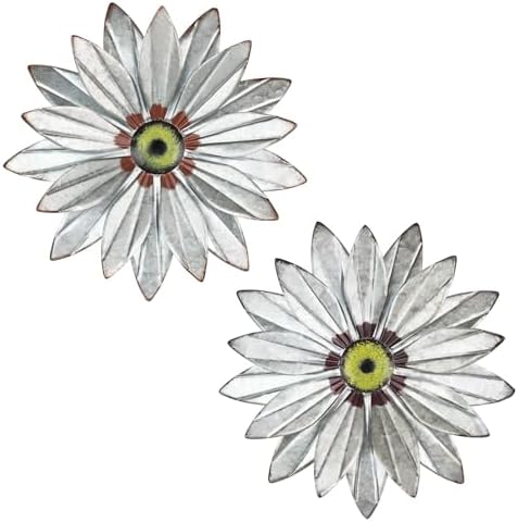 YEAHOME Metal Farmhouse Boho Wall Art, 2 Set 11" Galvanized Wall Decor for Bedroom & Outdoor by YEAHOME