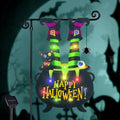 Halloween Lighted Garden Flag, Witch Feet Yard Decor, 12x18 In by FLAGMESAGE