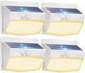 Peasur 4 Pack Solar Motion Sensor Lights Outdoor Waterproof with 3 Modes by Peasur