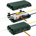 Outdoor Waterproof Electrical Box, 2 Pack Large Extension Cord Cover Protector Plug Connection Cable Safety Box IP54 Water-Resistant for Power Strip, Holiday Light and Decorations, Green by logo