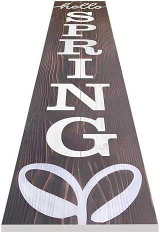 8"x48" Spring Welcome Sign for Front Porch, Hello Spring Porch Sign for Front Door Durable PVC Welcome Home Decorations for Outdoors p (Design 4) - Image 4