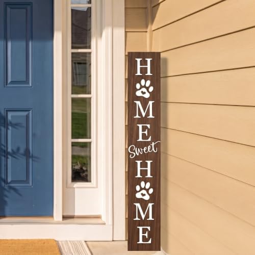 Home Sweet Home Sign, Welcome Porch Decor Front Door Outdoor Wooden Board - Image 6