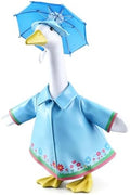 Raincoat Porch Goose Outfits, Summer Lawn Goose Raincoat Costume, Spring Outfit Yard Goose Rain Coat Clothes with Hat Umbrella Fits 23” Geese Statue for Outdoor Patio Garden Decorations (Blue) by Unknown