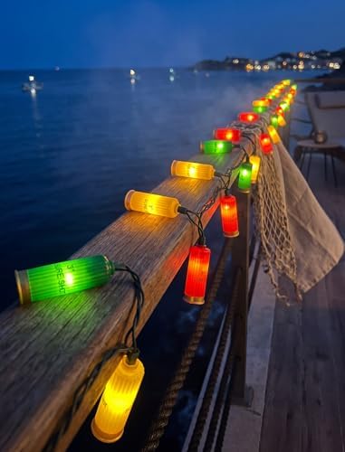 Multicolor Shotgun Shell String Lights Plug in, 8.5Ft Outdoor Christmas Decorations Lights with 10 LED 3D Bullets Lights, Hanging Novelty Bullets Shell Light for Outdoor Patio Garden Backyard Party - Image 3