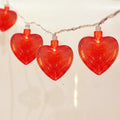 Valentines Red Heart String Lights Plug in, 8.5Ft Outdoor Valentine's Day Decorations Lights with 10 Red Glitter Heart Lights, Hanging Heart Fairy Lights for Indoor Window Wedding Birthday Party Decor by Goothy