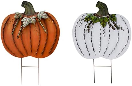Pumpkin Garden Stake Metal Pumpkin Yard Sign Fall Decor Decorative Pumpkin by Unknown