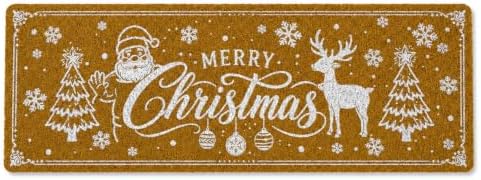 Long Doormat 48x 16 inch Merry Christmas Doormat Welcome Door Mat for Winter Christmas Front Door Outdoor Indoor Porch Entrance Decor by Tangren