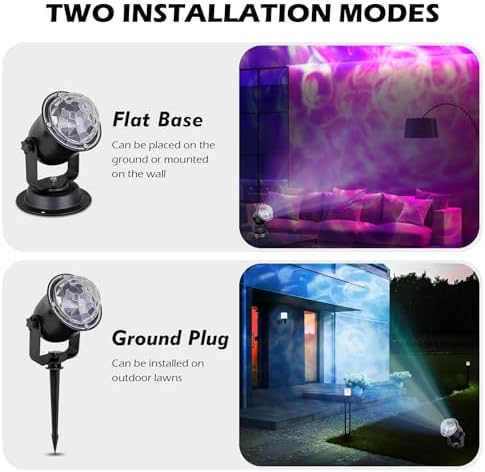 Hekation Christmas Halloween Projector Lights Outdoor, Projector Lights Outdoor Decorations for Yard, 15 Colors Water Wave Ocean Effect Night Lights Projector, Waterproof, Remote, Timing - Image 2