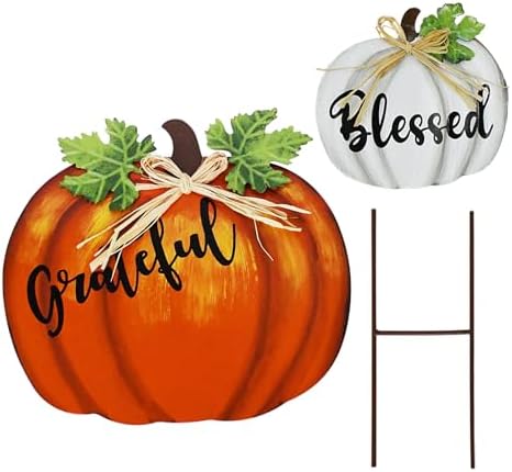 Stacked Pumpkin Garden Stake Yard Sign Fall Decor Decorative Outdoor Stakes - Image 7