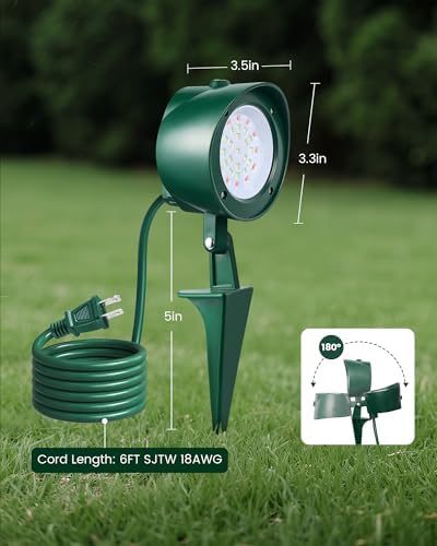 SURAIELEC Dusk to Dawn Halloween Spotlight Outdoor, Timer, ETL Listed - Image 7