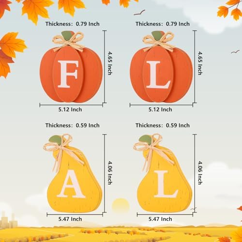 Fall Decorations Fall Thanksgiving Pumpkin Decor 3D Wooden Table Decor - Image 5