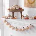 Mindsoft 8.2 ft Velvet Pumpkin Garland Champagne by Mindsoft