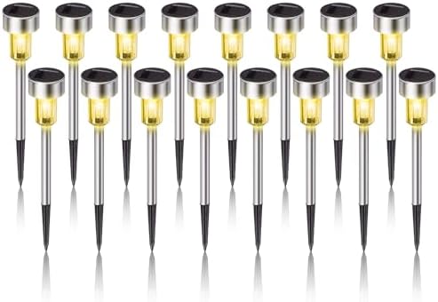 Solar Lights Outdoor Waterproof, Solar Garden Lights, Warm White, 16 Pack by DreamMasterMakeLifeMoreConvenient
