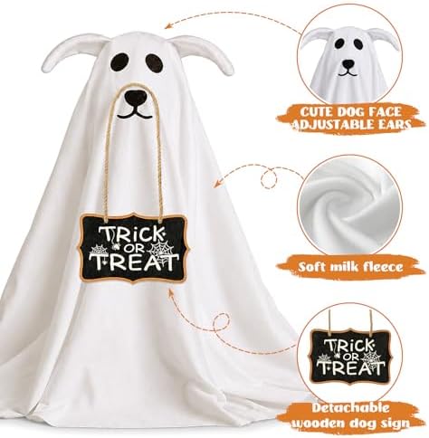 2 Pack Spooky Ghost Dog Halloween Decor Indoor for Party Decorations - Image 5