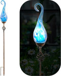 Solar Garden Lights, Decorative Led Flame Garden Stakes, Outdoor Garden Decor, Sky Bule Flame Solar Lights Outdoor Decorative for Pathway, Lawn, Patio, Driveway by Unknown