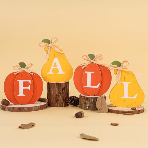 Fall Decorations Fall Thanksgiving Pumpkin Decor 3D Wooden Table Decor - Image 2
