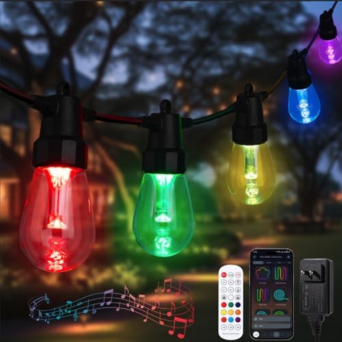 Outdoor String Lights Waterproof Patio Lights Color Changing for Backyard by XHT