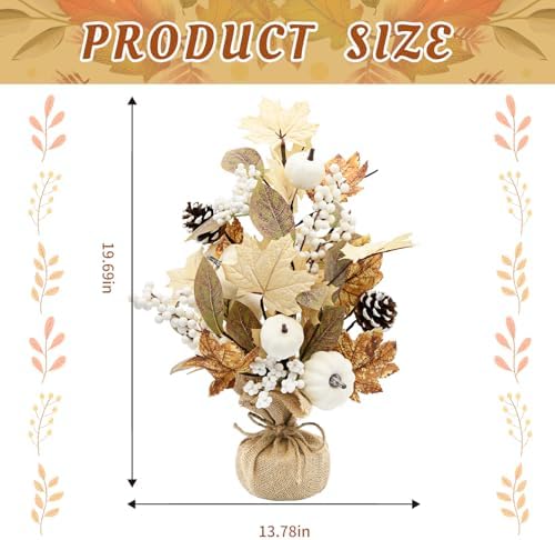 Lighted Fall Table Tree Decor, Fall Decorations for Home - Image 3