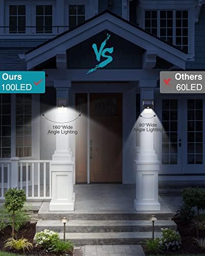 10 Pack Outdoor Solar Lights, 3 Modes/100LED Wireless Solar Security Lights with Motion Sensor - IP65 Waterproof, Suitable for Front Door, Backyard, Garage, Deck - Image 3