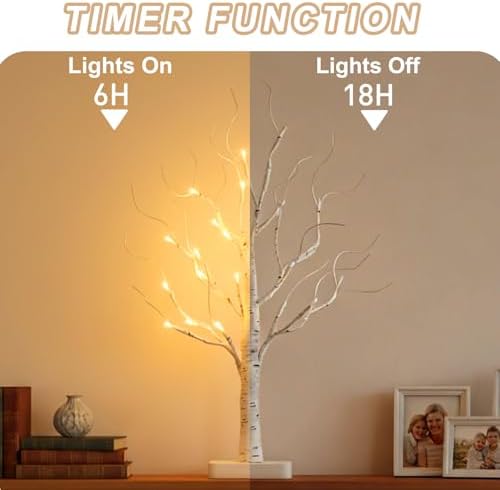 EAMBRITE Lighted Birch Tree with LED Lights Christmas Decorations Indoor - Image 4
