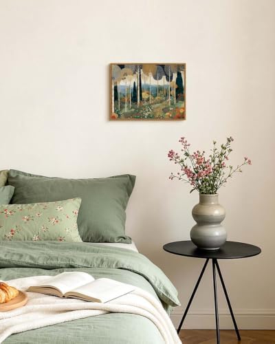 HUARCEY Botanical Forest Canvas Wall Art Framed 12x16, Vintage Landscape - Image 5