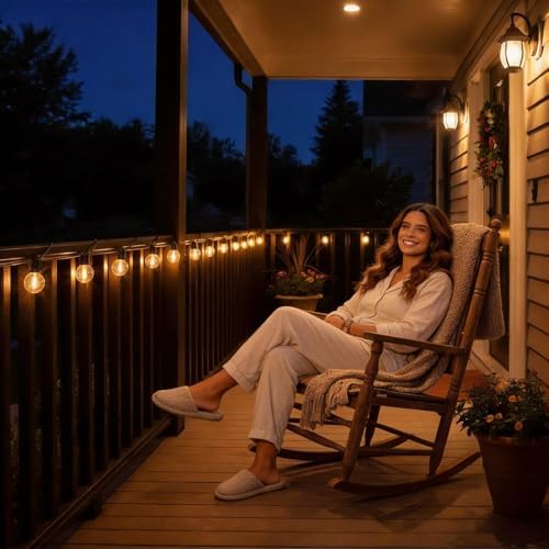 RTTY 50FT Outdoor String Lights, 25+1 G40 LED Bulbs,Dimmable Patio Lights - Image 6
