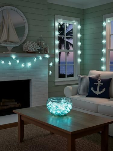 Coastal LED String Lights, Sea Turtle String Lights 30 Marine-Themed Turtles, 10 Ft Battery Operated for Bathroom Spa & Beach Wedding Decor - Image 5