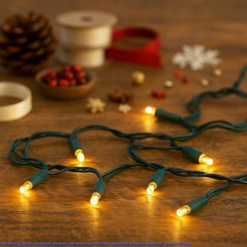 Novelty Lights 10 Light LED Christmas Mini Light Set, 5 Feet, Warm White - Image 6