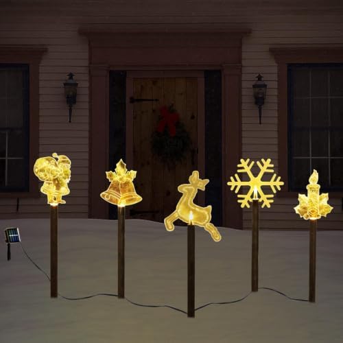 Christmas Decorations Outdoor, Christmas Pathway Lights, 5 PCS - Image 2