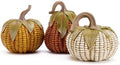 Valery Madelyn Fall Decorations for Home, Fall Pumpkin Decor, Set of 3 Resin Artificial Corn Decorative Pumpkins Indoor, Table Centerpieces Autumn Thanksgiving Halloween Decorations, 5.1 Inch by ValeryMadelyn