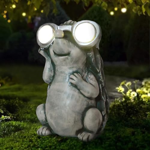 Garden Hedgehog Figurines Animals Outdoor Decor Solar Lights Lawn Ornaments - Image 5