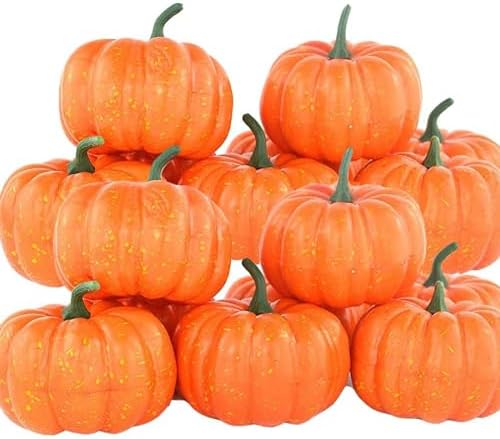 ShellKingdom Artificial Mini Pumpkin for Halloween Thanksgiving Decoration by ShellKingdom