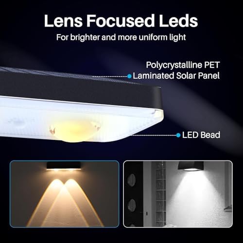 Solar Fence Lights Outdoor 12 Pack for Wall, Step, Porch, Deck, Railing - Image 3