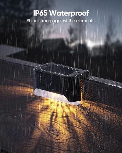 JACKYLED Solar Deck Lights, 16 Pack IP65 Waterproof Solar Fence Step Light - Image 5