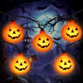 Pumpkin Halloween Decorations Lights, 8.5FT Pumpkin String Lights with 10 LED Waterproof Orange Jack-O-Lantern Lights for Outdoor Indoor Home, Halloween Party Decorations, Black Wire, Plug in by PASUTO