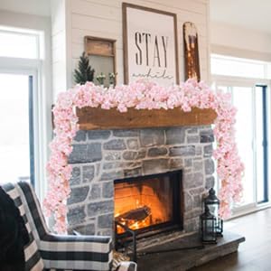 4PC 23.6FT Cherry Blossom Flowers Garland Vine for Decoration - Image 6