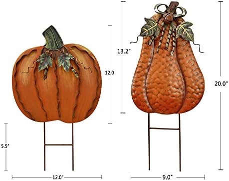 Pumpkin Yard Stakes Sign Outdoor Fall Decor Autumn Garden Stake Art Lawn - Image 2
