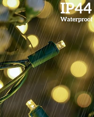 Led Christmas Net Lights for Bushes, 132LED 6FT x 6FT Connectable UL Certified Net Lights for Bushes Tree Shrubs Xmas Trunk Green Wire Christmas Decorations - Image 5