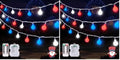 JMEXSUSS Red White and Blue Lights Battery Operated, 33ft 4th of July Lights Outdoor Waterproof, 100 LED String Light for Independence Day Memorial Patriotic Day Decor (Pack of 2) by JMEXSUSS