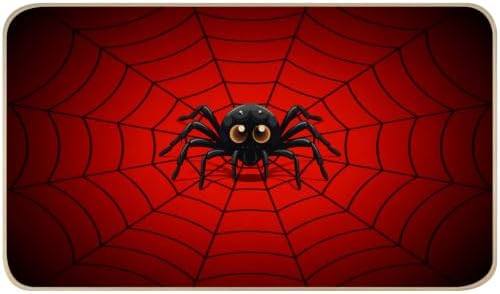 Nialnant Halloween Door Mat Door, Spider Front Door Mat Entrance 17” x 29” by Nialnant