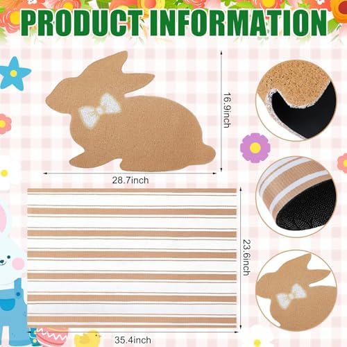 Tinideya 2 23.6 X 35.4 Inches Rabbit Brown and White - Image 2