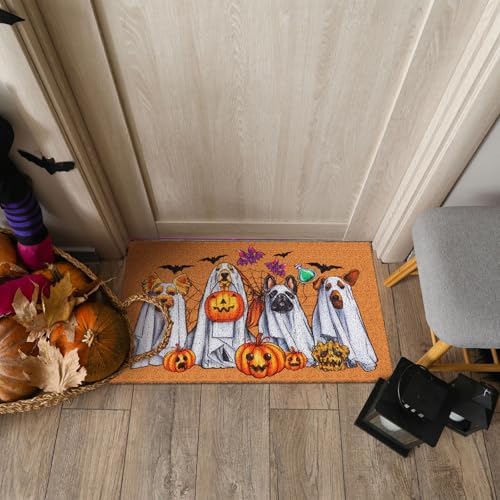 Drydiet Halloween Ghost Dog Doormat, Horrors House Coir Front Door Mat - Image 5