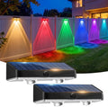 kolpop Solar Fence Lights Outdoor,11 Modes&9 Colors RGB/Cold/Warm White Fence Lights Solar Powered,IP65 Waterproof, 60LM LED Color Changing Solar Lights for Patio,Backyard,Wall,Deck,Party,Decor 2 Pack by kolpop